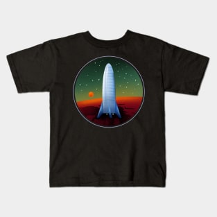 Spaceship Rocket Mars Space Astronaut Kids T-Shirt